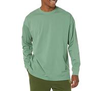 Amazon Essentials Maglietta Oversize a Maniche Lunghe in Cotone Biologico Uomo, Verde Salvia, XS