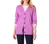 Amazon Essentials Maglione Cardigan Comodo dal Peso Medio con Scollo a V Donna, Porpora, S