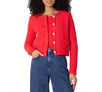 Amazon Essentials Maglione Cardigan Dal Peso Medio Con Vestibilità Regolare Donna, Rosso Papavero Brillante, XXL