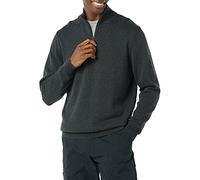 Amazon Essentials Maglione con Cerniera sul Collo in Cotone 100% Uomo, Carbone Puntinato, M