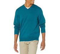 Amazon Essentials Maglione da uomo con scollo a V (disponibile nelle taglie Big & Tall), verde acqua blu erica, L