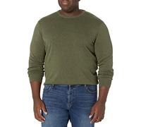 Amazon Essentials Maglione Girocollo a Maniche Lunghe, 100% Cotone, Disponibile Anche in Taglie Big & Tall Uomo, Verde Oliva Puntinato, 5XL Plus Tall