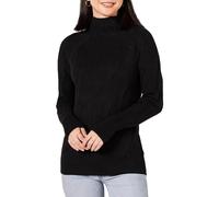 Amazon Essentials Maglione a Coste con Scollo a Imbuto Morbido al Tatto Donna, Nero, XS