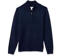 Amazon Essentials Maglione Morbido a Maniche Lunghe con Cerniera sul Collo Uomo, Blu Marino, XL