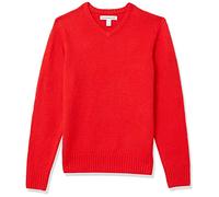 Amazon Essentials Maglione Morbido con Scollo a v a Maniche Lunghe Uomo, Rosso, S