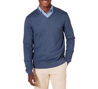Amazon Essentials Maglione Pullover con Scollo a V (Disponibile in Taglie Big & Tall) Uomo, Blu Puntinato, M