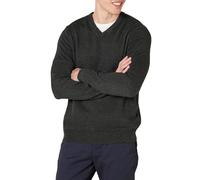 Amazon Essentials Maglione Pullover con Scollo a V (Disponibile in Taglie Big & Tall) Uomo, Carbone Puntinato, 4XL Plus Tall