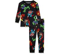Amazon Essentials Marvel Pigiama Aderente, 2 Pezzi Bambini e Ragazzi, Marvel Avengers - Baby And Kids, 10 anni