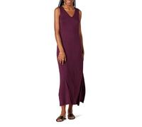 Amazon Essentials Maxi Abito da Donna in Jersey con Scollo a V, Viola Scuro, L