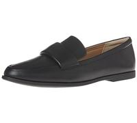 Amazon Essentials Mocassini con Punta Morbida Donna, Nero Finta Pelle, 43 EU