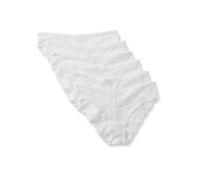 Amazon Essentials Mutandine in Pizzo Galloon Elasticizzato, Modelli Bikini, Hipster, Perizoma a Vita Alta Donna, Confezione da 6, Bianco, 46