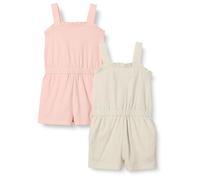 Amazon Essentials Pagliaccetto in Maglia, Pacco da 2, Avena Puntinato/Rosa, 3 Anni