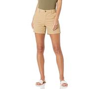 Amazon Essentials Pantaloncini Chino a Vita Media a Vestibilità Aderente, Interno Gamba 12,7cm Donna
