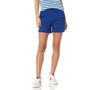 Amazon Essentials Pantaloncini Chino Cachi a Vita Media vestibilità Aderente, Interno Gamba 13cm (Disponibili con Taglio Dritto e Curvy) Donna, Blu, 52