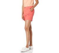 Amazon Essentials Pantaloncini Chino Cachi a Vita Media vestibilità Aderente, Interno Gamba 13cm (Disponibili con Taglio Dritto e Curvy) Donna, Rosa Corallo, 44