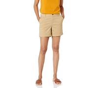 Amazon Essentials Pantaloncini Chino Cachi a Vita Media Vestibilità Aderente, Interno Gamba 13cm (Disponibili con Taglio Dritto e Curvy) Donna, Marrone Kaki, 50