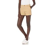 Amazon Essentials Pantaloncini Chino Slim Fit a Vita Media, Interno Gamba 8,9 cm Donna