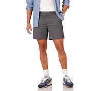 Amazon Essentials Pantaloncini Chino Taglio Classico Da 18 cm Uomo, Carbone, 34W