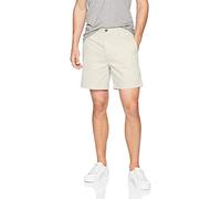 Amazon Essentials Pantaloncini Chino Taglio Classico da 18 cm Uomo, Grigio Pietra, 31W