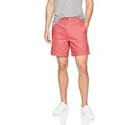 Amazon Essentials Pantaloncini Chino Vestibilità Aderente, 18cm Uomo, Rosso Lampone, 36W
