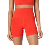 Amazon Essentials Pantaloncini Ciclista Yoga Tecnici in FormFlex Morbidissimo, a Vita Alta, 13 cm Donna, Ross Brillante, L