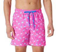 Amazon Essentials Pantaloncini da Bagno con Fodera Interna in Rete, Tasche, Chiusura con Coulisse Uomo, Fenicottero Rosa Brillante, L