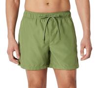 Amazon Essentials Pantaloncini da Bagno con Fodera Interna in Rete, Tasche, Chiusura con Coulisse Uomo, Verde Oliva, L