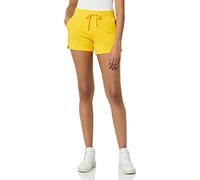 Amazon Essentials Pantaloncini da Donna in Pile con Tasche, Giallo Dorato, L