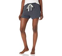 Amazon Essentials Pantaloncini da pigiama leggeri da donna, in spugna, a righe blu navy, taglia XS