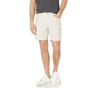 Amazon Essentials Pantaloncini Elasticizzati Aderenti con Cuciture Interne Interno Gamba 18 cm Uomo, Grigio Pietra, 29W