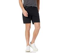 Amazon Essentials Pantaloncini Elasticizzati con 5 Tasche Vestibilità Aderente, Interno Gamba 18cm Uomo, Nero, 32W