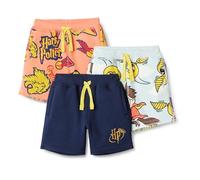 Amazon Essentials Pantaloncini in Maglia in French Terry Bambini e Ragazzi, Pacco da 3, Harry Potter, 6-7 anni