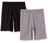 Amazon Essentials Pantaloncini morbidi tecnici ad alte prestazioni (disponibili nelle taglie Big & Tall) Uomo, Pacco da 2, Grigio/Nero, 3XL Plus