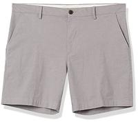 Amazon Essentials Pantaloncini Oxford Slim Fit Elasticizzati, Leggeri e Confortevoli 18cm Uomo, Grigio Chiaro, 40W