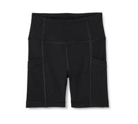 Amazon Essentials Pantaloncini Sportivi da Danza, Pallavolo e Allenamento con Cucitura Interna di 10cm con Tasche Bambine e Ragazze, Nero, 9 Anni