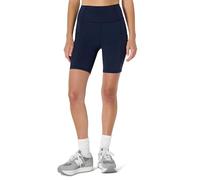 Amazon Essentials Pantaloncini Tecnici da Ciclista con Tasche, Total Train per Palestra, Vita Alta, 18cm Donna, Blu Marino, M