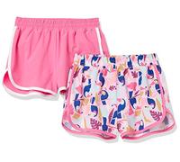 Amazon Essentials Pantaloncini Tecnici da Corsa Bambine e Ragazze, Pacco da 2, Rosa Tucano, 3 Anni