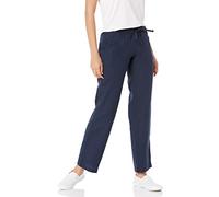 Amazon Essentials Pantaloni a Gamba Larga con Coulisse in Misto Lino dalla Vestibilità Comoda (Disponibili in Taglie Forti) Donna, Blu Marino, XS