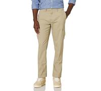 Amazon Essentials Pantaloni cargo elasticizzati dal taglio dritto (disponibili nelle taglie Big & Tall) Uomo, Marrone Kaki, 46W / 30L