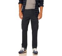 Amazon Essentials Pantaloni Cargo Elasticizzati e Aderenti (Disponibili nelle Taglie Big & Tall) Uomo, Nero, 33W / 32L