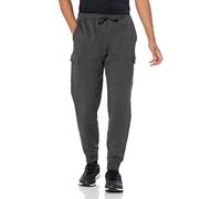 Amazon Essentials Pantaloni Cargo Sportivi per Jogging in Pile vestibilità Comoda Uomo, Carbone Puntinato, S