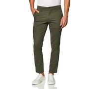 Amazon Essentials Pantaloni Casual Chino Elasticizzati dal Taglio Classico Uomo, Verde Oliva, 32W / 28L