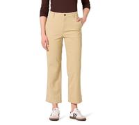 Amazon Essentials Pantaloni Chino a Gamba Larga Vita Alta vestibilità Regolare Lunghezza alla Caviglia Donna, Tan, 46