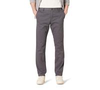 Amazon Essentials Pantaloni Chino Aderenti con Parte Piatta sul Davanti Resistenti alle Pieghe Uomo, Carbone, 28W / 28L