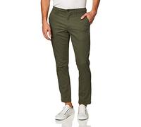 Amazon Essentials Pantaloni Chino Casual Elasticizzati a Vestibilità Aderente Uomo, Verde Oliva, 31W / 29L