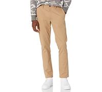 Amazon Essentials Pantaloni Chino Casual Elasticizzati, Vestibilità Skinny Uomo, Marrone Cenere, 32W / 33L