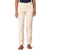 Amazon Essentials Pantaloni chino da donna slim fit, gamba dritta, in twill elasticizzato, marrone chiaro, 48