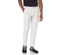 Amazon Essentials Pantaloni Chino da Lavoro a Vestibilità Aderente Anti-Piega e Senza Pince Uomo, Grigio Chiaro, 36W / 34L
