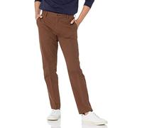 Amazon Essentials Pantaloni Chino da Uomo Slim Fit, Resistenti alle Pieghe, con Parte Frontale Piatta, Marrone, 78 x 86 cm