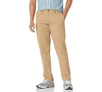 Amazon Essentials Pantaloni chino elasticizzati casual dritti Uomo, Marrone Cenere, 38W / 34L